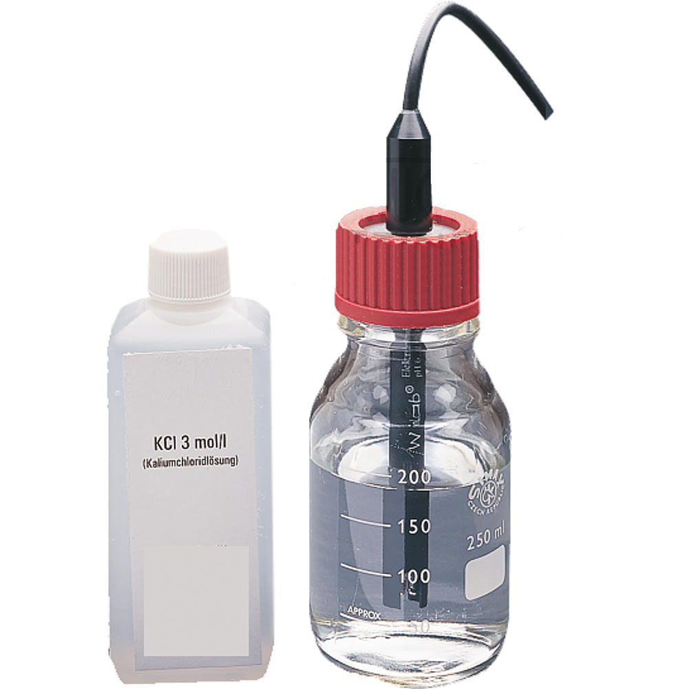 Elektrode bewaarfles met 250ml KCL oplos