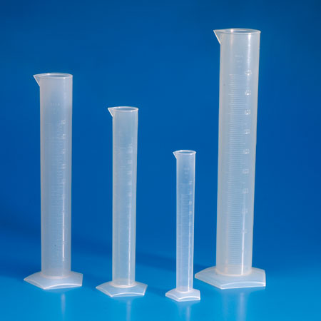 Maatcilinder PP 250 ml verdeeld op 20 ml