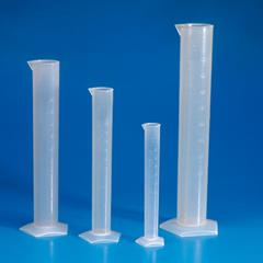 Maatcilinder PP 250 ml verdeeld op 20 ml