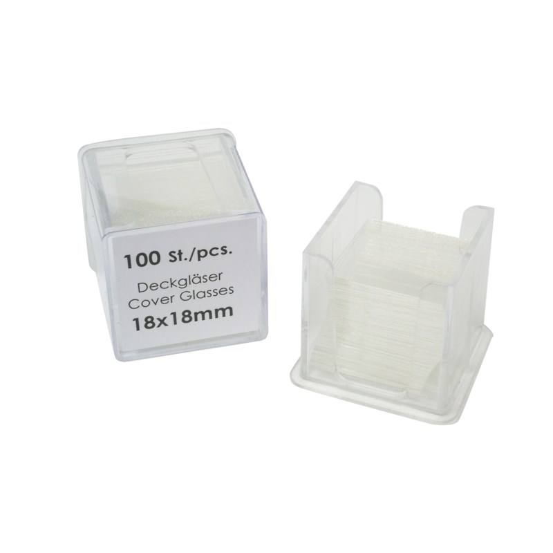 Omdoos met 1000 dekglaasjes 18x18mm