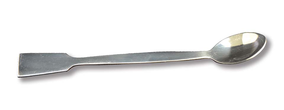 Chemicaliën lepel spatel 180mm RVS