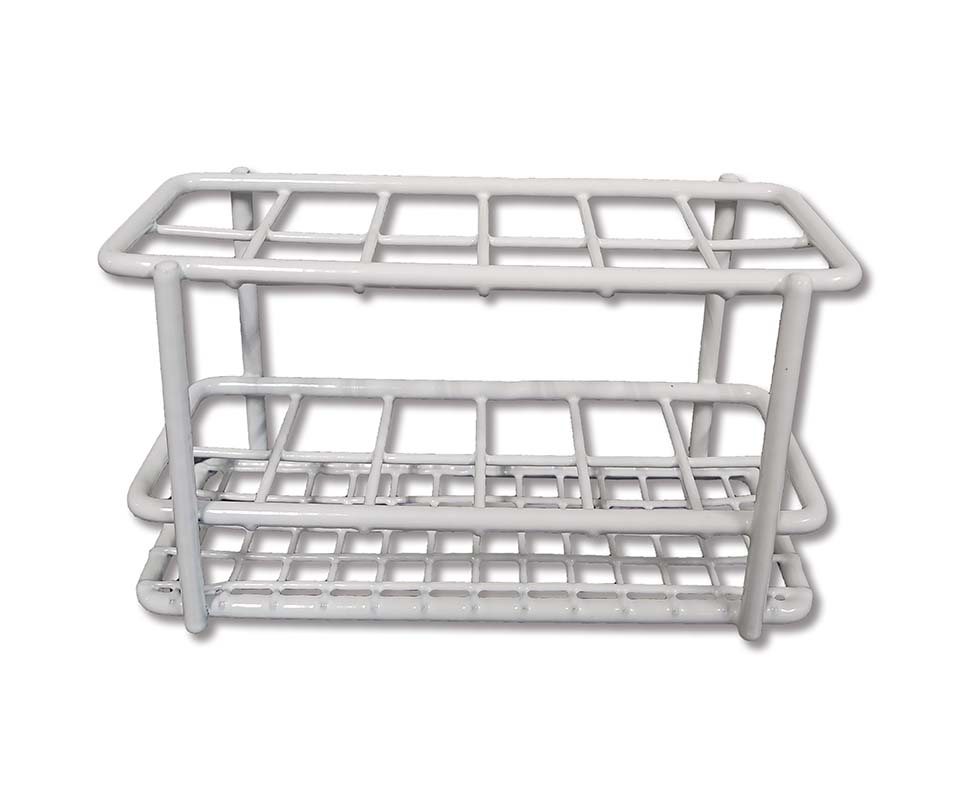 Reageerbuisrekken geplastificeerd